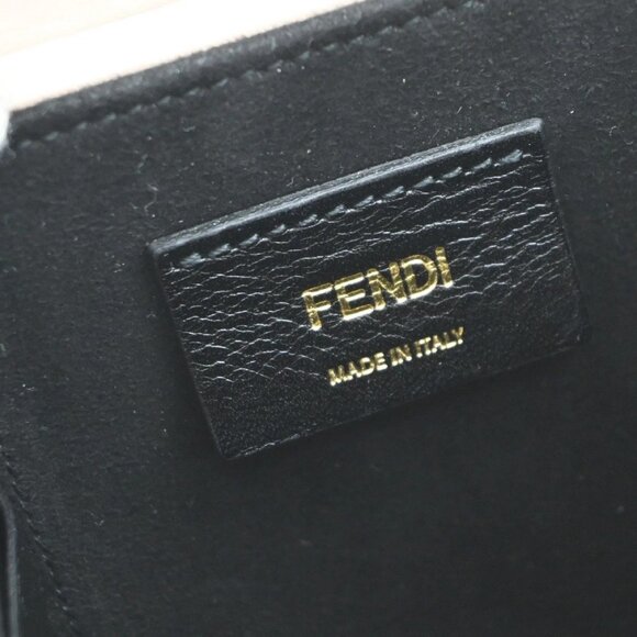 FENDI Logo Vertical Box Shoulder Bag Leather Pink GHW Italy 13RF862 - Picture 13 of 16